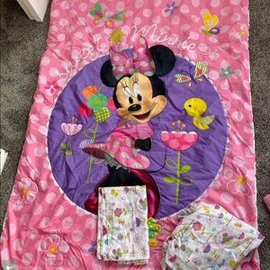 Minnie Mouse toddler bed set